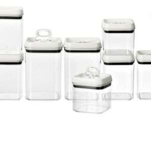 NEW Set of 8 Pantry Kitchen Food Storage with Lids Canister Storage Organization